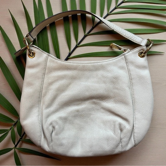 MICHAEL Michael Kors Cream White Pebbled Leather Shoulder Bag - Picture 2 of 16